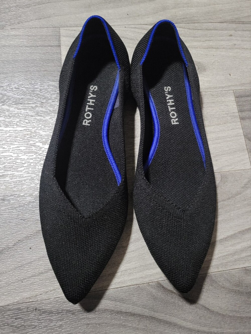 Rothy's Black Pointed Toe Flats